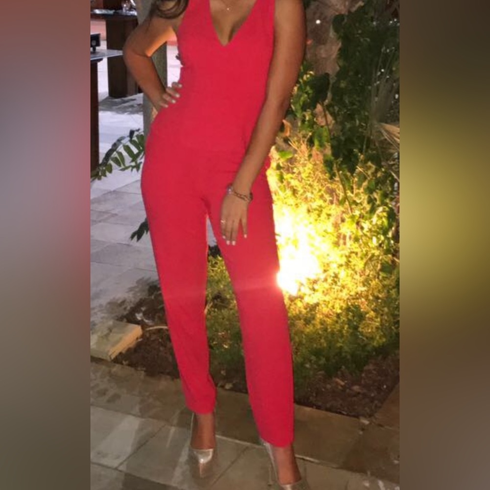 BCBG Red Jumpsuit